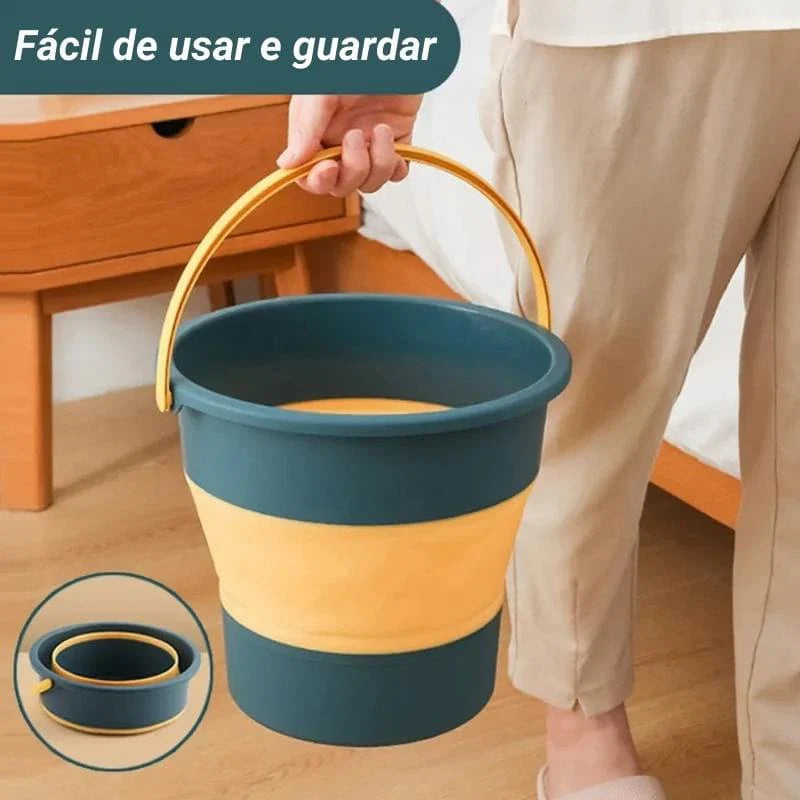 Balde Retrátil com Alça Balde Dobrável 10L/17L - Loja Sem Barreiras