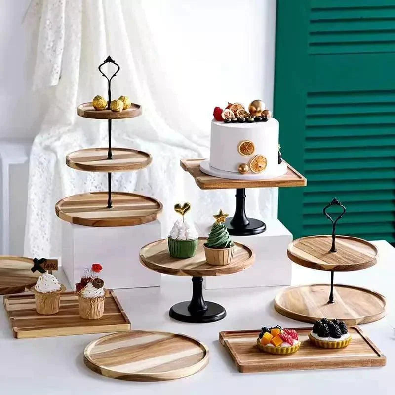 Bandeja para Doces de Madeira Suporte para Doces - Loja Sem Barreiras