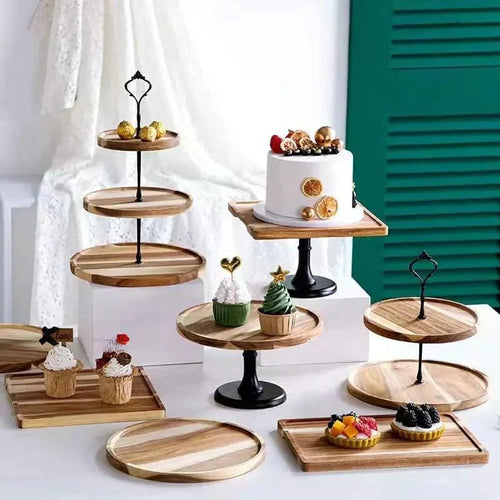 Bandeja para Doces de Madeira Suporte para Doces - Loja Sem Barreiras