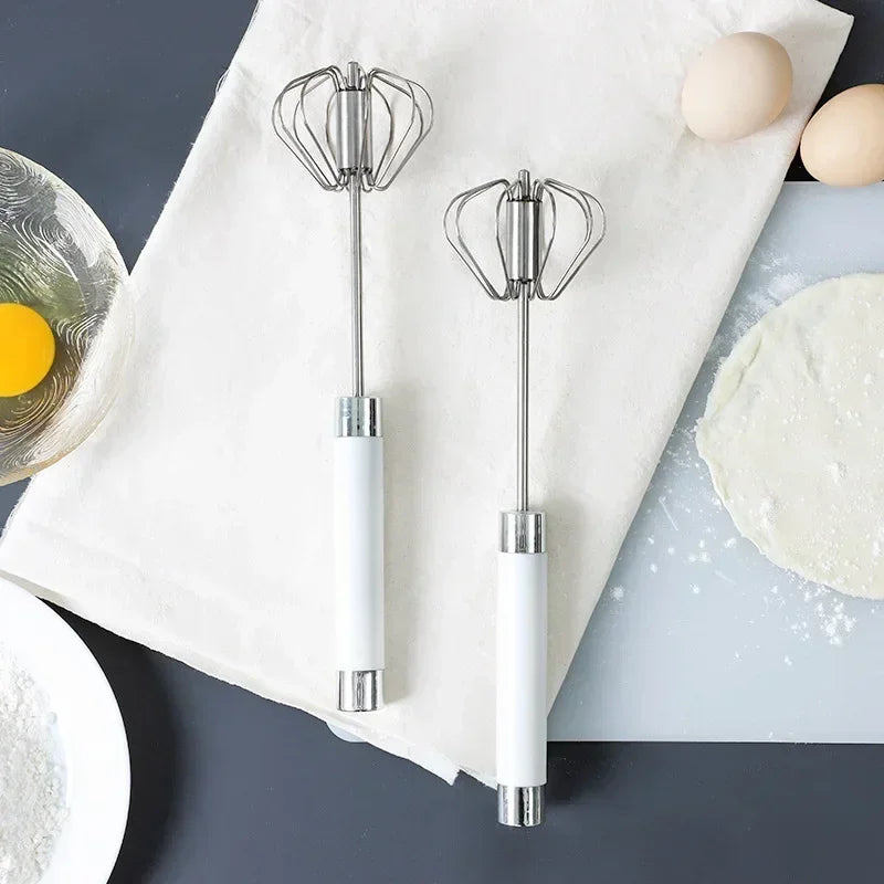 Batedor de Ovos Inox Mixer de Mão Semi Automático - Loja Sem Barreiras