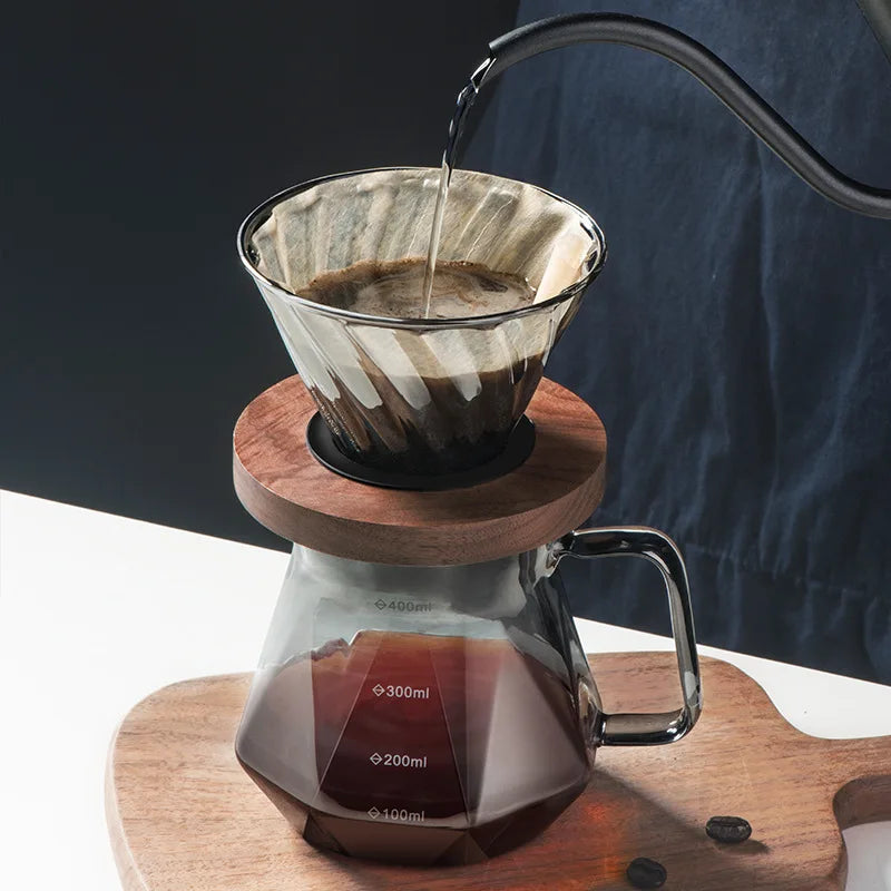 Bule de Café Vidro Borossilicato Coador de Café Hario V60 - Loja Sem Barreiras