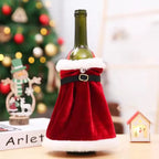 Capa Veludo Para Garrafa de Vinho Capa Decoração de Natal - Loja Sem Barreiras