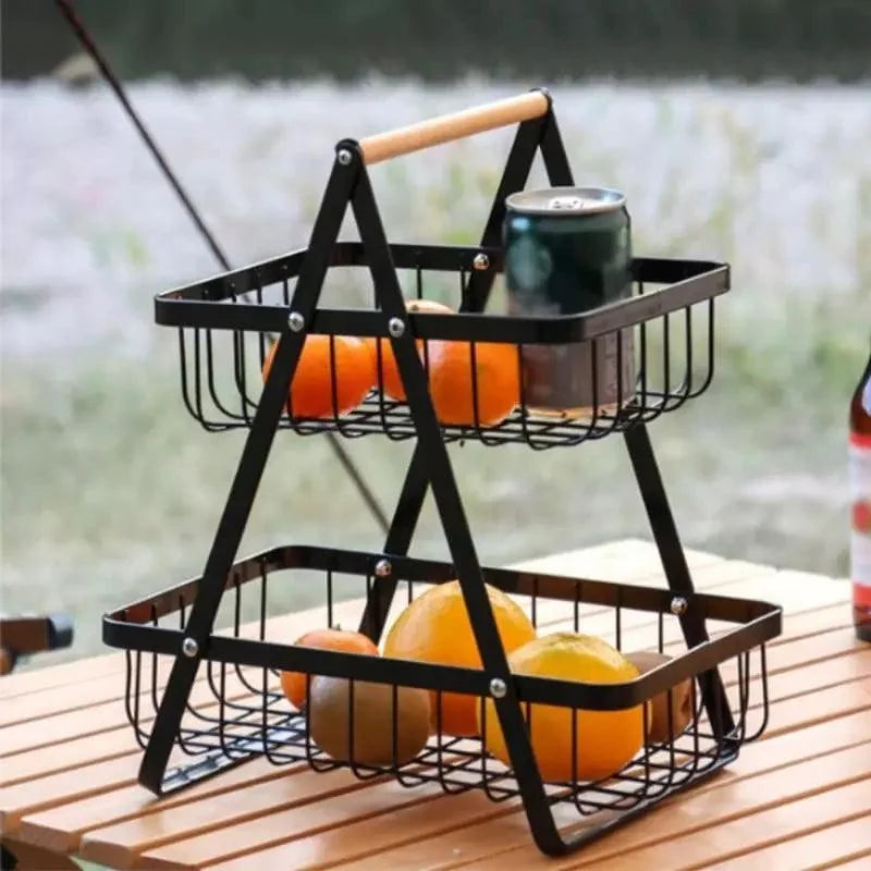 Cesta de Fruta 2 Andares Fruteira de Mesa - Loja Sem Barreiras