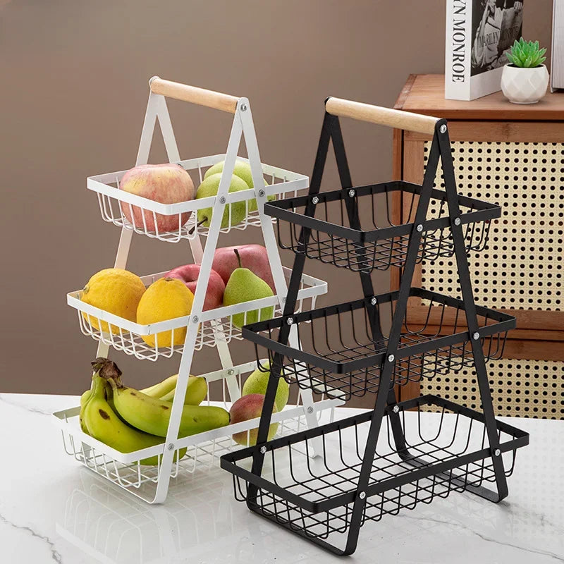 Cesta de Fruta 2 Andares Fruteira de Mesa - Loja Sem Barreiras