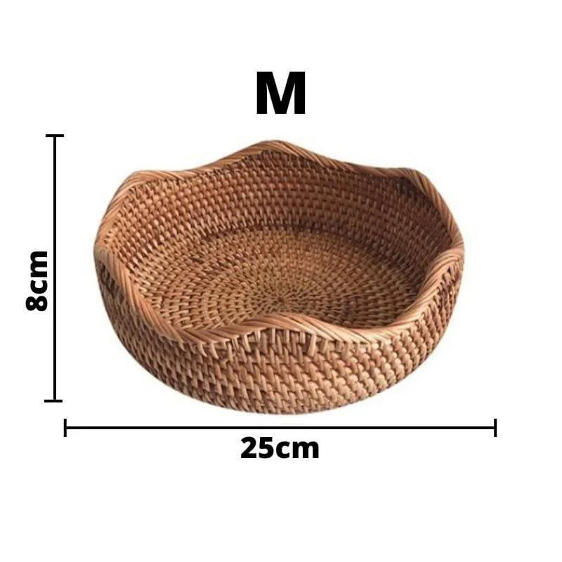 Cesta de Vime em Rattan Feita a Mão - Loja Sem Barreiras