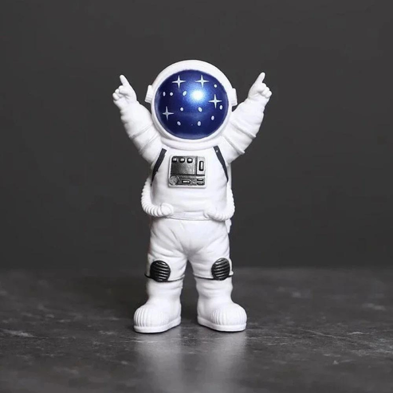 Conjunto de 4 Esculturas Decorativas de Astronauta - Loja Sem Barreiras