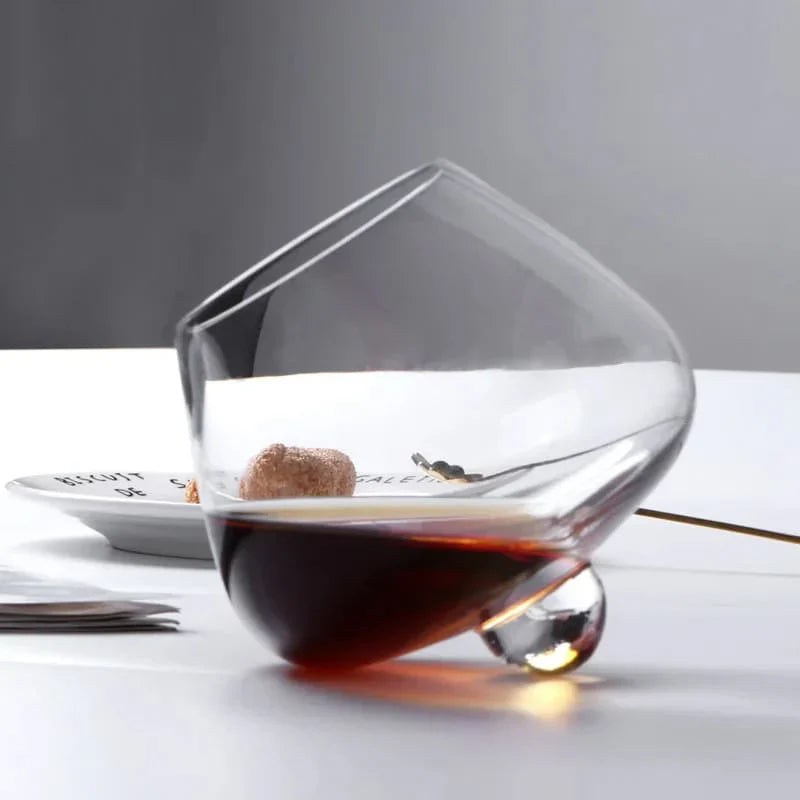 Copo de Whisky Cristal Barriga Rotativo - Loja Sem Barreiras