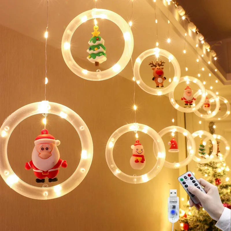 Cortina de Luzes Led 10 Peças Decoração Natalina - Loja Sem Barreiras