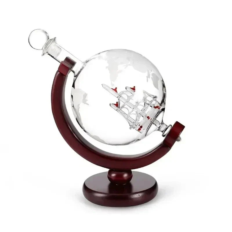 Decanter Whisky Globo Conjunto Recipiente de Vidro - Loja Sem Barreiras