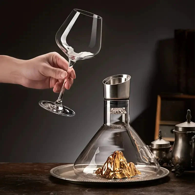 Decanter de Vinho Vidro Iceberg Aerador - Loja Sem Barreiras