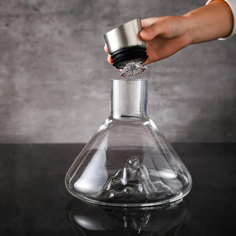 Decanter de Vinho Vidro Iceberg Aerador - Loja Sem Barreiras