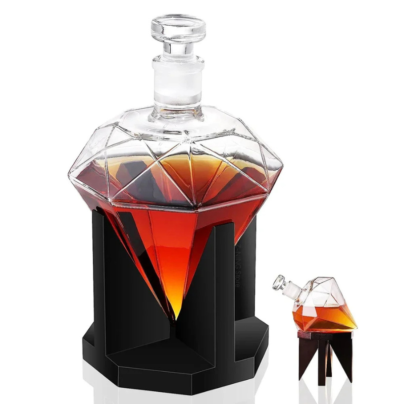 Decanter de Vinho e Whisky Vidro Diamante