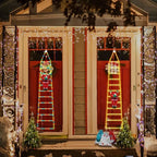 Decoração Natalina Papai Noel com Escada Iluminada em LED de 3m - Loja Sem Barreiras