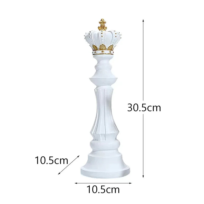 Decoração de Mesa Resina Estátua Peças de Xadrez - Loja Sem Barreiras