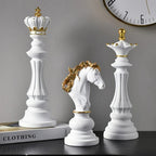 Decoração de Mesa Resina Estátua Peças de Xadrez - Loja Sem Barreiras