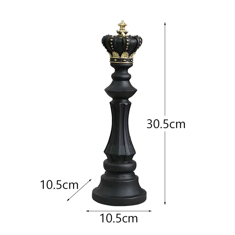 Decoração de Mesa Resina Estátua Peças de Xadrez - Loja Sem Barreiras