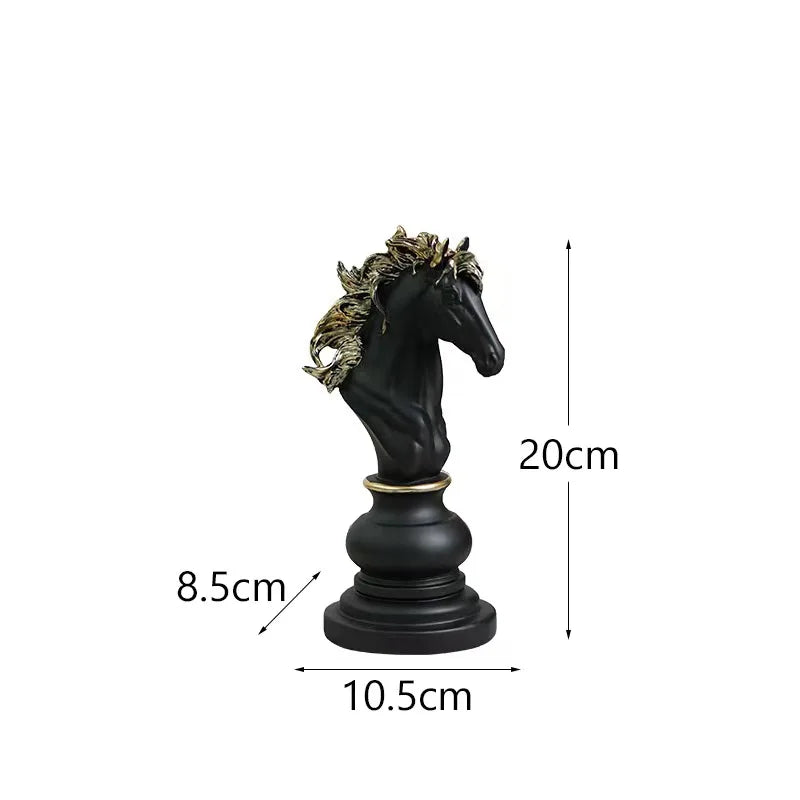 Decoração de Mesa Resina Estátua Peças de Xadrez - Loja Sem Barreiras