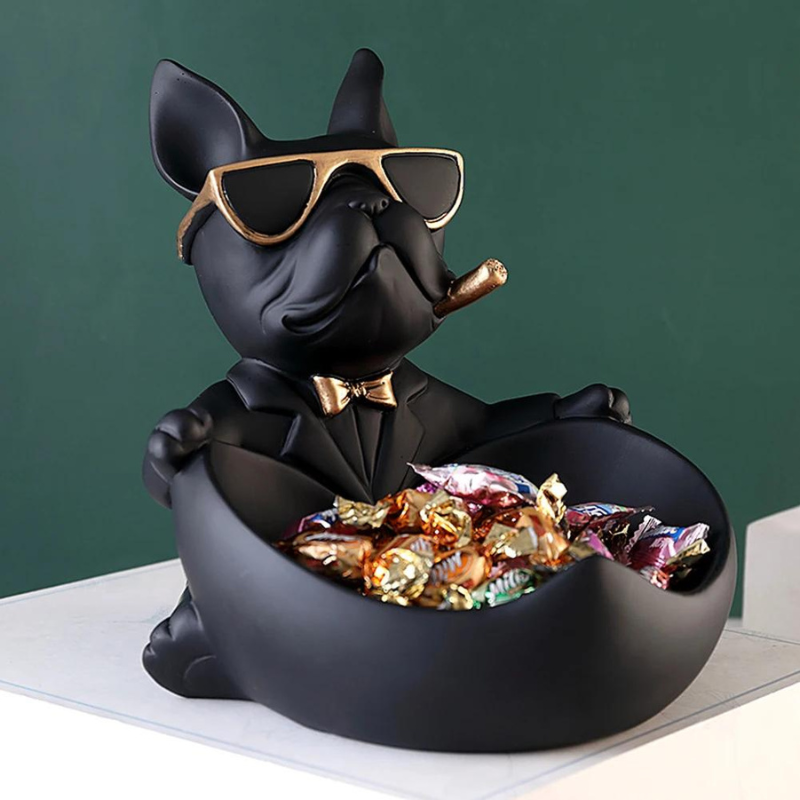 Escultura Decorativa Bulldog Francês - Loja Sem Barreiras