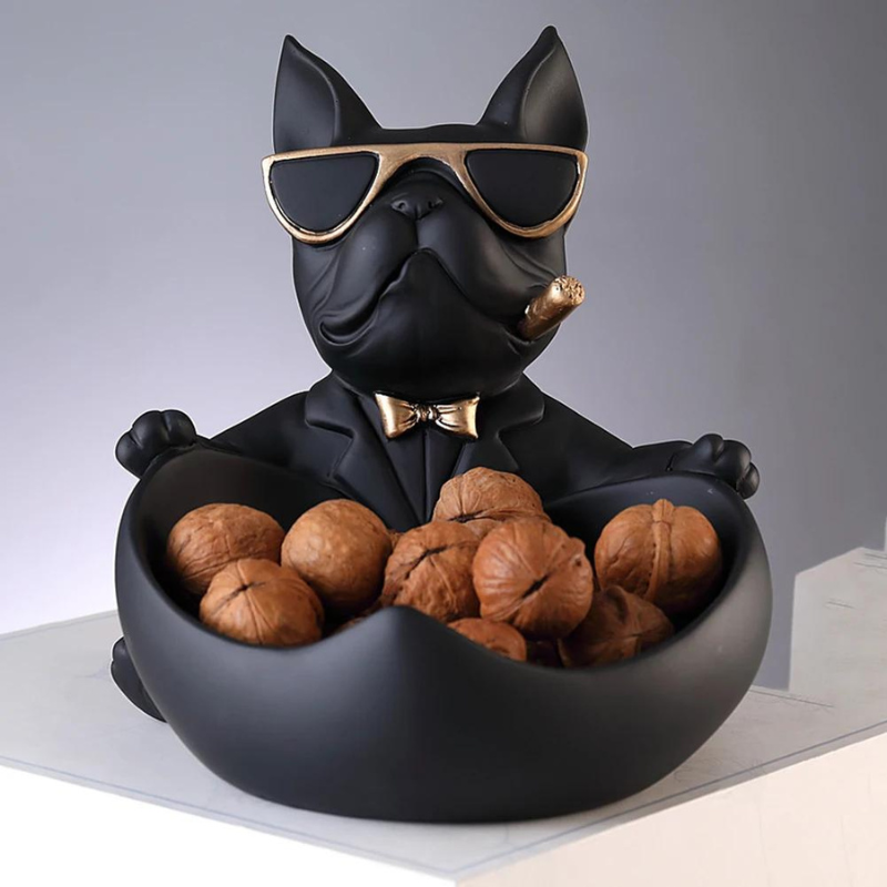 Escultura Decorativa Bulldog Francês - Loja Sem Barreiras