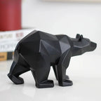 Escultura Decorativa de Urso Polar Geométrico em Resina - Loja Sem Barreiras