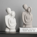 Escultura Nórdica em Cerâmica de Casal Abstrato - Loja Sem Barreiras