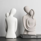 Escultura Nórdica em Cerâmica de Casal Abstrato - Loja Sem Barreiras