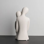 Escultura Nórdica em Cerâmica de Casal Abstrato - Loja Sem Barreiras