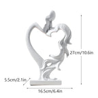 Escultura Nórdica em Resina de Casal se Beijando - Loja Sem Barreiras