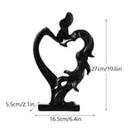 Escultura Nórdica em Resina de Casal se Beijando - Loja Sem Barreiras