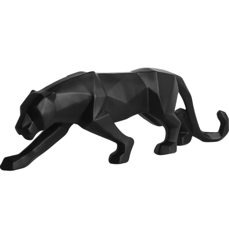 Estátua Decorativa Pantera Geométrica - Loja Sem Barreiras
