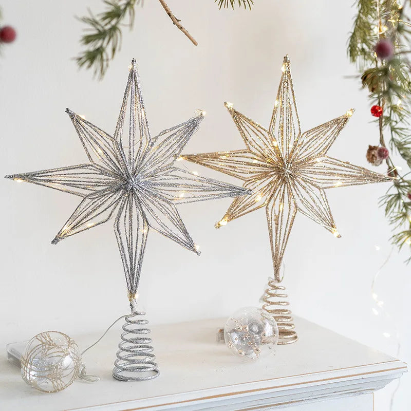 Estrela LED Para Árvore de Natal Decoração de Natal - Loja Sem Barreiras