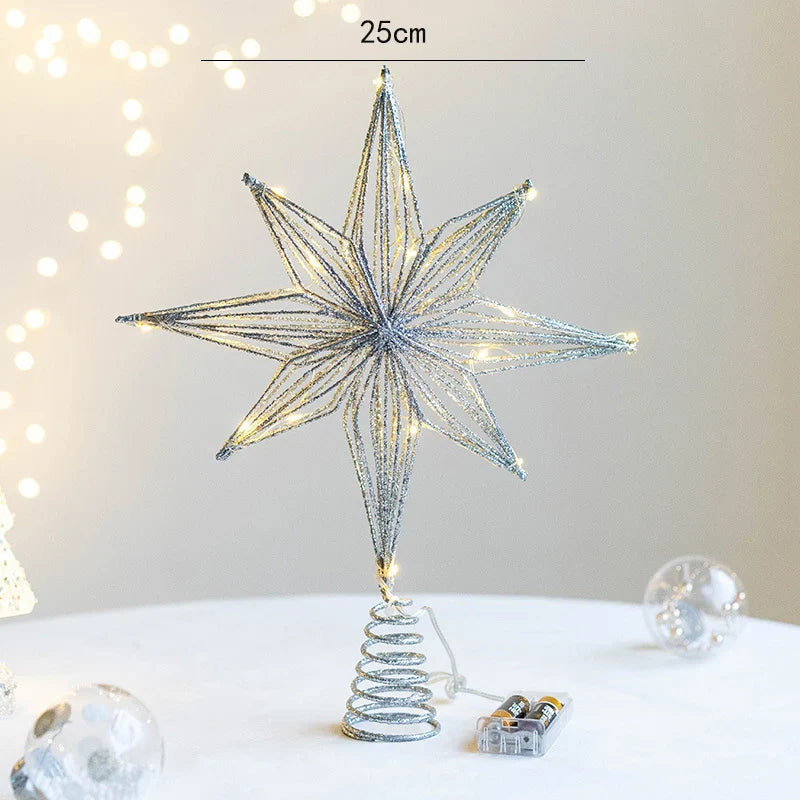 Estrela LED Para Árvore de Natal Decoração de Natal - Loja Sem Barreiras