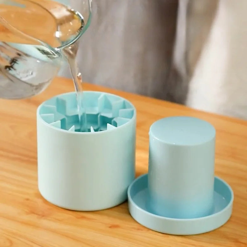 Forma de Gelo de Silicone Redonda com Tampa - Loja Sem Barreiras