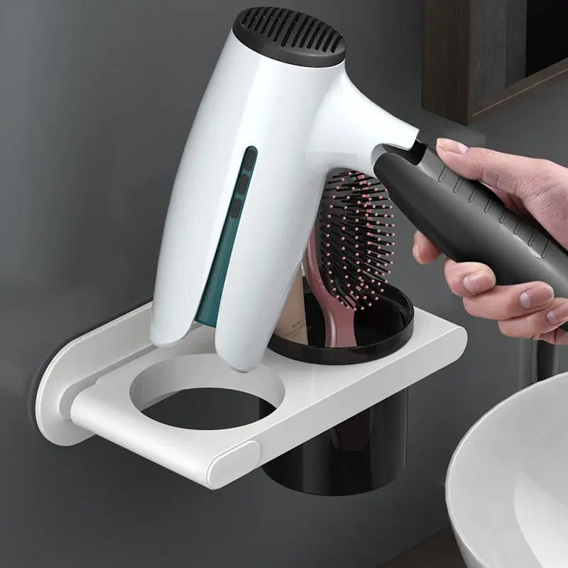 Wall-Mounted Hair Dryer Holder