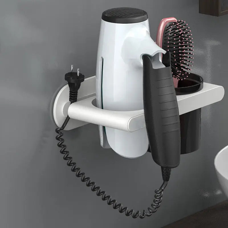 Wall-Mounted Hair Dryer Holder