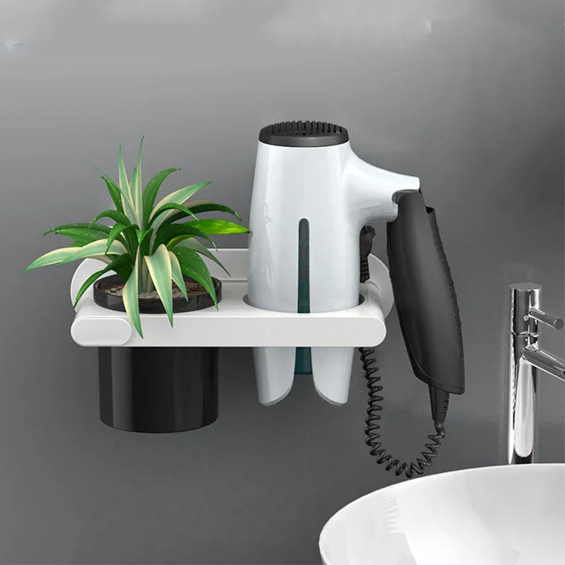 Wall-Mounted Hair Dryer Holder