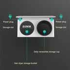 Wall-Mounted Hair Dryer Holder