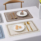 Jogo Americano Kit Descanso de Prato Quadrado Decorativo - Loja Sem Barreiras