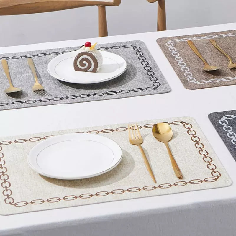 Jogo Americano Kit Descanso de Prato Quadrado Decorativo - Loja Sem Barreiras