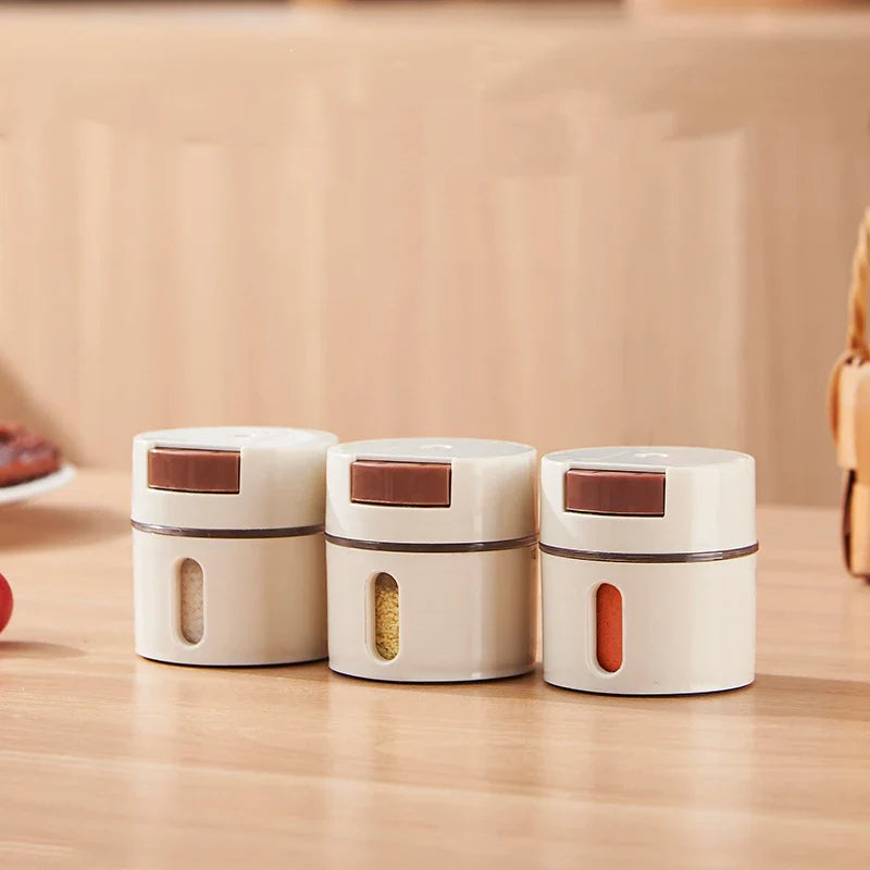 Kit 6 Porta Temperos e Condimentos de Parede Magnético com Dosador - Loja Sem Barreiras