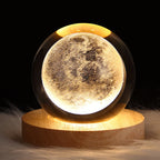Luminária Decorativa Espacial Luz Noturna 3D Bola Cristal - Loja Sem Barreiras