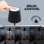 Luminária de Mesa LED Abajur Quarto Sala Portátil - Loja Sem Barreiras
