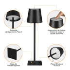 Luminária de Mesa LED Abajur Quarto Sala Portátil - Loja Sem Barreiras