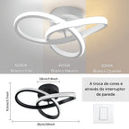 Luminária de Teto LED Para Quarto e Sala de Jantar com 3 Cores - Loja Sem Barreiras