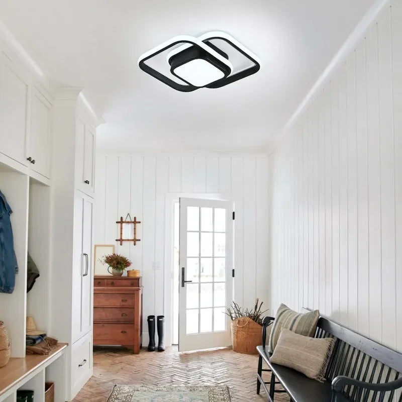 Luminária de Teto LED com Design Losangular Para Quarto e Sala - Loja Sem Barreiras