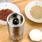 Moedor de Pimenta e Temperos Manual Inox 2 em 1 - Loja Sem Barreiras