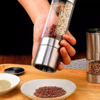 Moedor de Pimenta e Temperos Manual Inox 2 em 1 - Loja Sem Barreiras