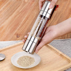 Moedor de Pimenta e Temperos Manual Inox 2 em 1 - Loja Sem Barreiras