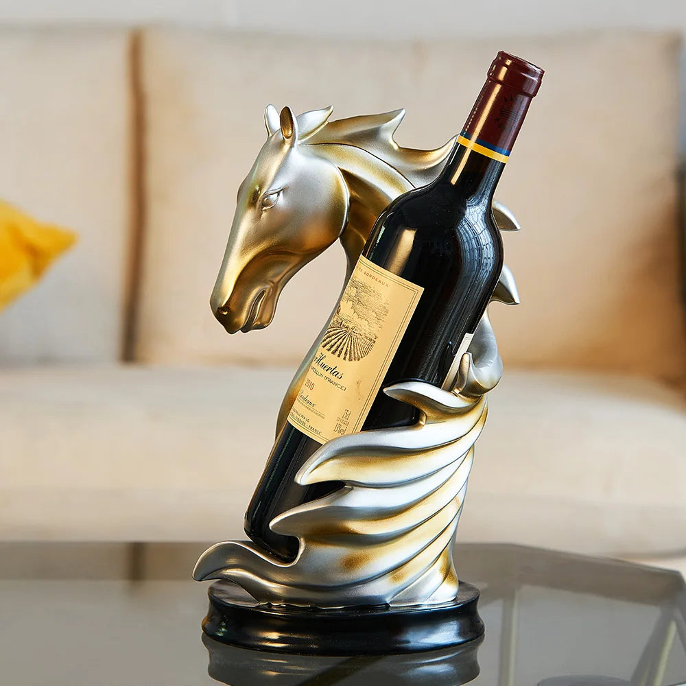 Luxury Resin Horse Wine Holder