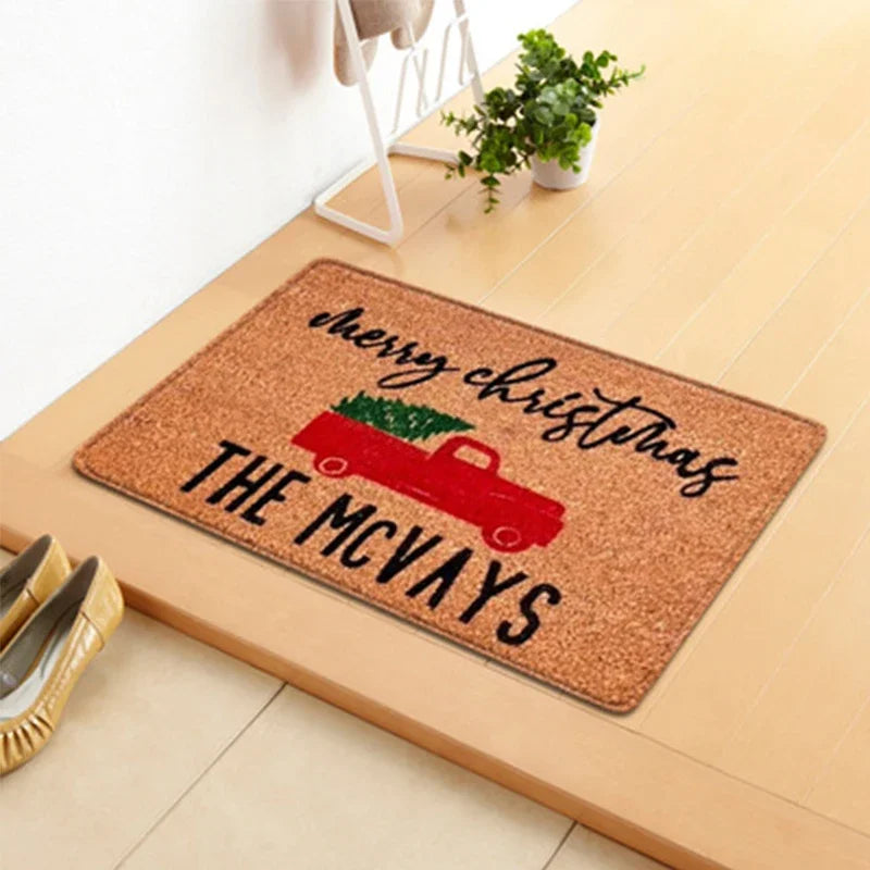 Tapete de Natal Para Porta de Entrada Decoração de Natal